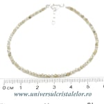 Bratara apatit galben rotund fatetat - 2 mm