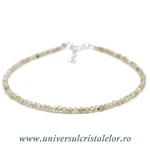 Bratara apatit galben rotund fatetat - 2 mm