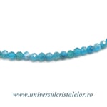 Colier apatit rotund fatetat - 2,6 mm