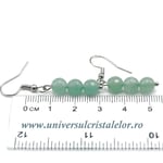 Cercei aventurin rotund fatetat- 6 mm