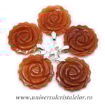 Pandantiv aventurin rosu floare