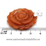 Pandantiv aventurin rosu floare