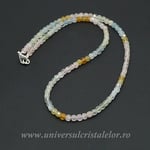 Colier mixt beril rotund - 4.3 mm