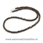 Colier bronzit rotund fatetat - 4,5 mm
