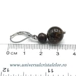 Cercei bronzit rotund -10mm m03