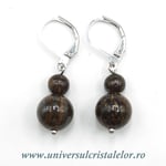 Cercei bronzit rotund -10mm m03