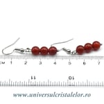 Cercei carneol rotund - 6 mm