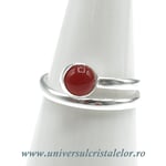 Inel carneol rotund reglabil
