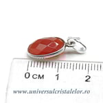 Pandantiv carneol oval fatetat - 9/13mm