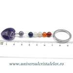 Breloc chakre cu inima ametist