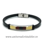 Bratara chihlimbar cu piele naturala