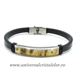 Bratara chihlimbar cu piele naturala