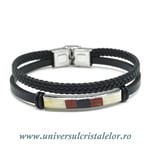 Bratara chihlimbar cu piele naturala