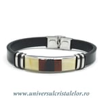 Bratara chihlimbar cu piele naturala