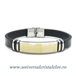 Bratara chihlimbar cu piele naturala