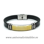 Bratara chihlimbar cu piele naturala