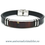 Bratara chihlimbar cu piele naturala