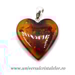 Pandantiv chihlimbar inima