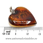 Pandantiv chihlimbar inima