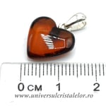 Pandantiv chihlimbar inima