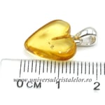 Pandantiv chihlimbar inima