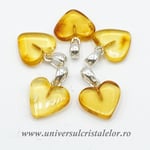 Pandantiv chihlimbar inima