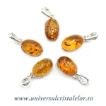 Pandantiv chihlimbar oval 8/12 mm