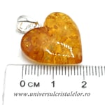 Pandantiv chihlimbar inima