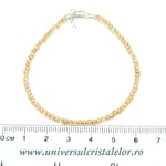 Bratara citrin rotund fatetat - 2,5mm