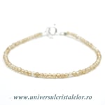 Bratara citrin rotund fatetat - 2,5mm