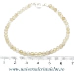 Bratara citrin rotund fatetat - 3,7mm