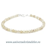 Bratara citrin rotund fatetat - 3,7mm