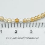 Bratara citrin rotund fatetat - 3mm
