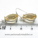 Cercei citrin lacrima fatetata 10/14 mm