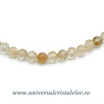 Colier citrin rotund fatetat -5,6mm