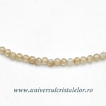 Colier citrin rotund fatetat - 2,5 mm