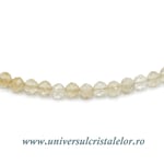 Colier citrin rotund fatetat - 3,7 mm