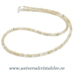 Colier citrin rotund fatetat - 3,7 mm