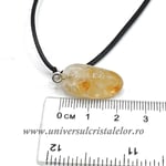 Pandantiv citrin cu snur si cutie