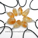 Pandantiv citrin cu snur si cutie