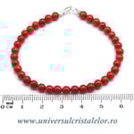 Bratara coral rosu rotund - 4mm