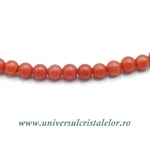 Colier coral rosu rotund - 3,5 mm