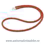 Colier coral rosu rotund - 3,5 mm