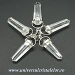 Pandantiv cristal de stanca dublu varf