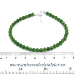 Bratara cromdiopsid rotund fatetat - 4 mm