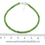 Bratara cromdiopsid rotund fatetat - 2.5 mm