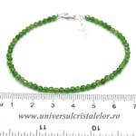 Bratara cromdiopsid rotund fatetat - 3 mm