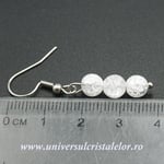 Cercei cuart gheata rotund - 6 mm