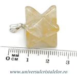 Pandantiv cuart cu limonit merkaba