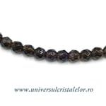 Colier cuart fumuriu rotund fatetat - 4,3 mm